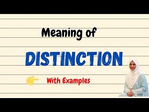 Daily vocabulary | Distinction Meaning | Vocabgram
