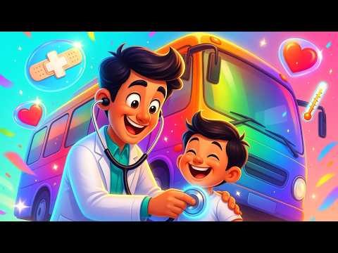 Doctor Checkup Song + Wheels on the Bus| 👩‍⚕️ Fun Hospital Adventure Nursery Rhymes & Kids Songs