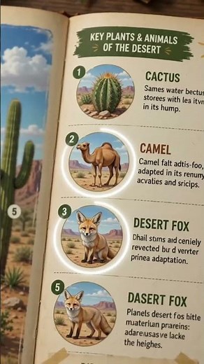 Desert Ecosystem Explained | Desert Plants & Animals | Science for Kids | #Shorts