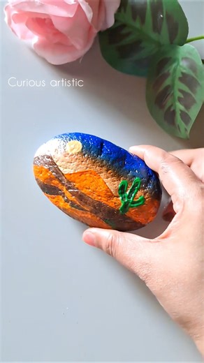 Acrylic stone painting ✨️acrylic stone painting for beginners, acrylic stone art