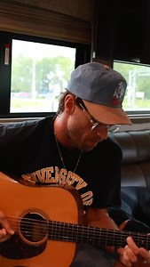 I think livin in my truck makin me lose my mind a little. Two Tone Trippin acoustic in the massive spacious living room on my bus, @wyattmccubbin may need ur help on the guitar dude, I’m man enough to admit it. | Chase Rice