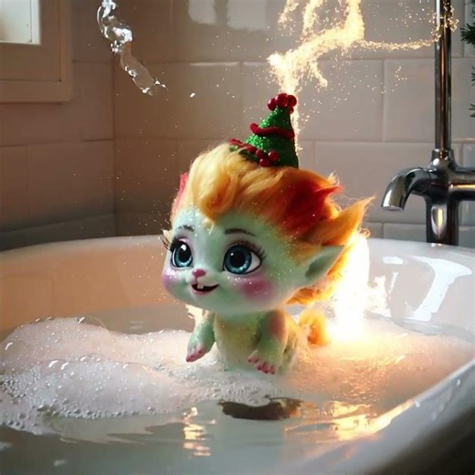 Christmas Bath Bomb Surprise! 🎄✨ What Magical Creature Appears?!”