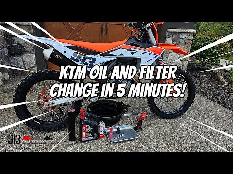 How to change oil on your KTM in 5 minutes! 350sxf + 250sxf