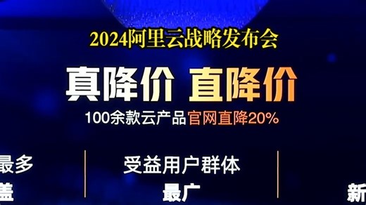 成本·成长·成功 2024阿里云战略发布会#阿里云迎来史上最大幅度降价