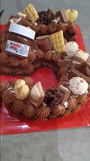 number cake chocolat et fruits rouges 😍😍😍😍😍😍