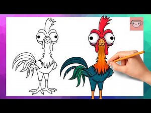 How To Draw Hei Hei from Moana | Disney | Cute Drawing Tutorial