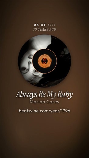 1996's #5 biggest song (US) · Always Be My Baby · Mariah Carey