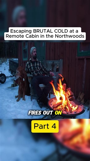 Escaping BRUTAL COLD at a Remote Cabin in the Northwoods Part 4 #Camping #Cold #Cabin #fyp #tiktok