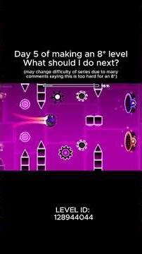 Day 5 of making an 8 star (?) level #geometrydash #gd #game #video #viral #popular #music #fyp