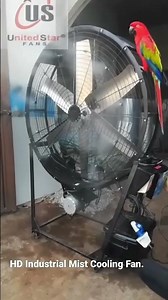 #industrial #portable #floor#Cooling #fan with #water #fog#mist #system #copper #motor #big#size