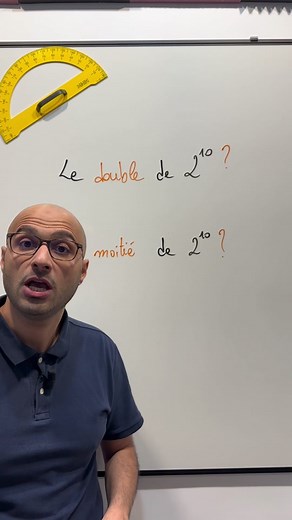 Calcul mathématique : Le double de 2 puissance 10 et la moitié de 2 puissance 10