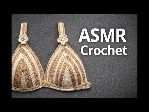 ASMR Crochet ✨ Relaxing Bikini Top | No Talking | Slow Craft ✨
