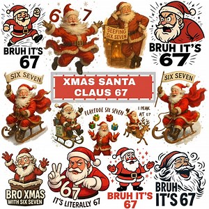 Funny Santa 67 Clipart PNG Set, Meme Christmas Graphics - Etsy