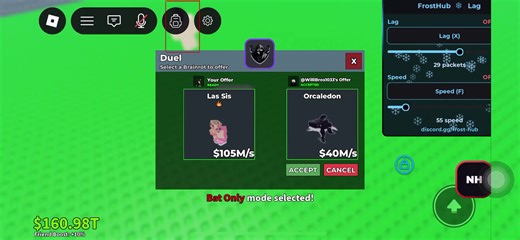 FROST HUB SCRIPT IN STEAL A BRAINROT #fyp #stealabrainrot #viral #foryoupage❤️❤️ #roblox