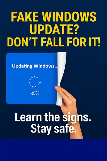 4 comments | Fake Windows Update? Don’t Fall for It! | Do not be Fooled with fake windows update screen #contentmonitezation #contentcreator2025 #everyonehighlights #facebookreelsviral #everyonefollowers #weeklychallenge #contentcreator #pctips #technology #techtips #midnight #viralreelschallenge | Bangs BZ | Facebook