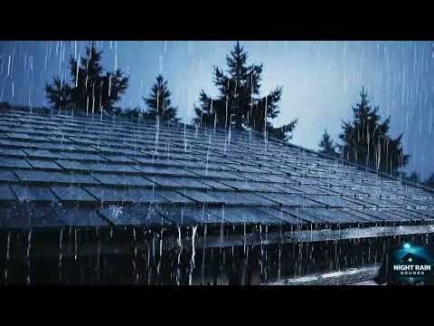 Night Thunder Ambience 🌙 Heavy Rain and Storm Sounds for Stress Relief
