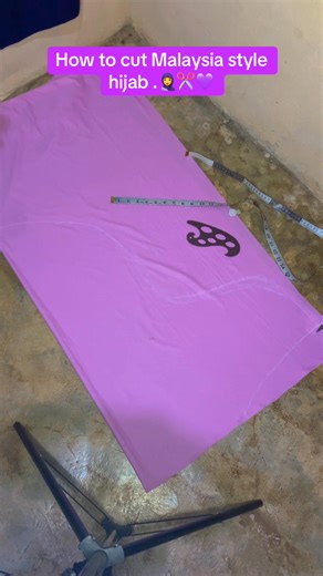 How to cut Malaysia style hijab .🧕✂️💜 #hijabstyle #hijabtutorial #hijab #hijabmaking #modestfashion | Hamzat Rofiat Adejoke