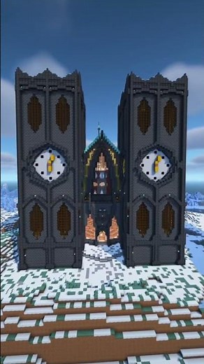 Built a dark gothic cathedral in Minecraft — and you can download it for free! A #minecraft