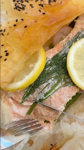 Un repas complet très facile : saumon + asperges en papillote 🍽️