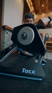 Set up the #Tacx NEO 2T with #GarminSponsoredPro Mathieu Blanchard. You'll be riding in no time. 👏 🎥 Philrouleaufilms | Garmin
