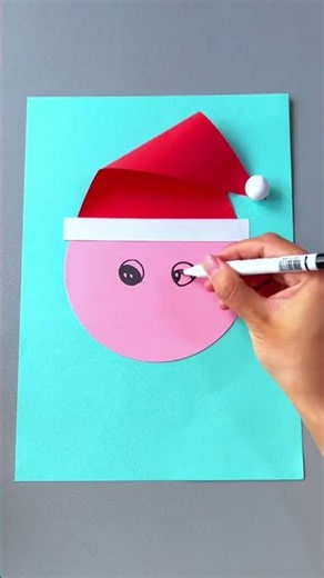 Santa Craft with Kids: Sponge-Stamp Beard Fun! #ChristmasDIY #KidsArt #ParentCraft