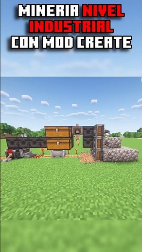 Automatic Mining with the CREATE MOD in Minecraft