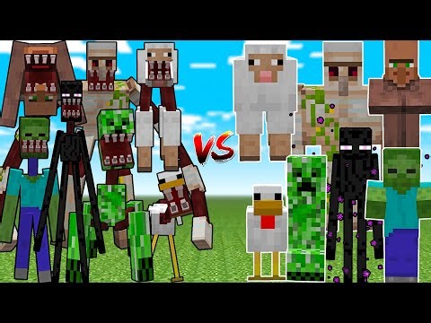 NORMAL MINECRAFT MOBS vs THEIR MIMIC VERSION!
