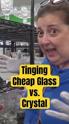 Tinging Cheap Glass vs. Crystal - Thrift Shopping by Dr. Lori