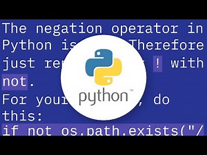 Negation in Python