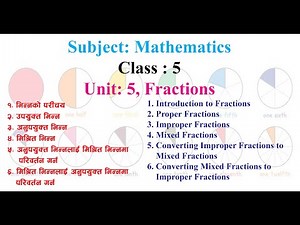 Class 5 mathematics unit 5 Fraction