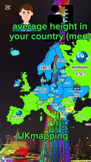 average height of men in your country #mapping #country #demographicsmatter