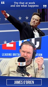 “Try that at work and see what happens.” James O’Brien reacts to Elon Musk’s salute | LBC