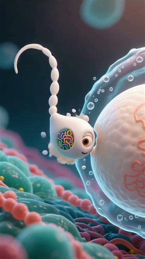 The exact moment a new life starts #fertilization #science #pregnancy