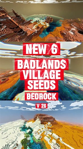 Badlands Village Seeds 🌵🏜️ | Minecraft Bedrock v26 🎮