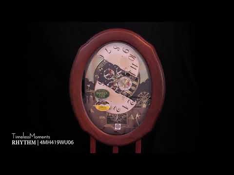 RHYTHM Joyful Timecracker Oak Clock - 4MH419WU06 （リズムスモールワールドからくり時計）