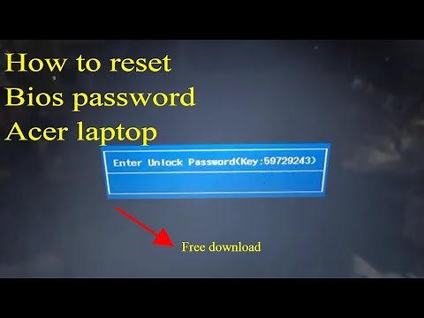 how to reset bios password acer laptop