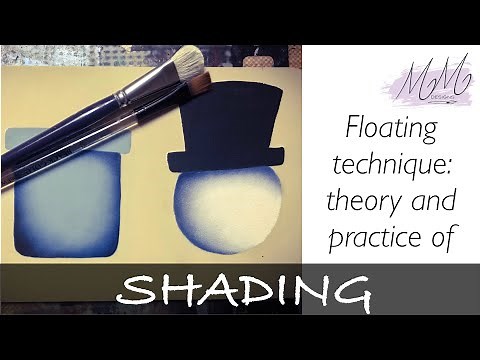Decorative Painting Tutorial - How to float color and shading with acrylics