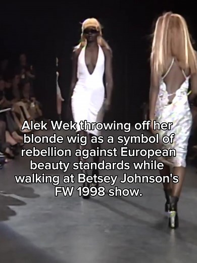 Alek Wek Runway Highlights | Betsey Johnson Fall-Winter 1998