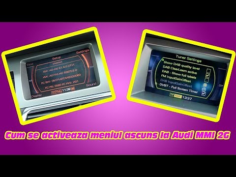 Cum se activeaza meniul ascuns la Audi MMI 2G(green menu)