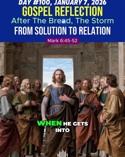 The wind dies down… but their hearts were hardened. They saw the miracle, but missed the message. #Faith #Gospel #Miracle #Reflection #Inspiration