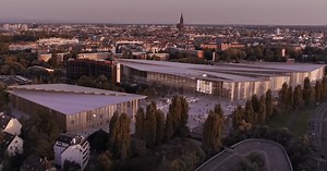 kengo kuma wins competition to build wooden exhibition venue in strasbourg