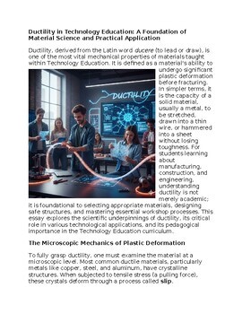 Ductility in Technology - Reading Passage and x 10 Questions