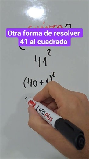 Resolver 41 al cuadrado muy rápido #matematicas