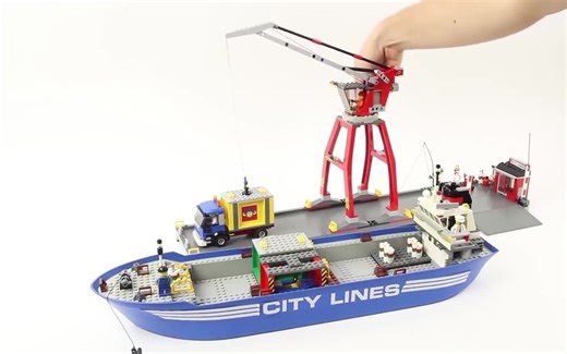 乐高7994城市系列超级货运港快速拼搭