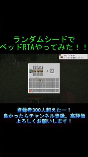 ランダムシードでベットRTAやってみた！ #マイクラ#マインクラフト #minecraft