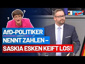 Sebastian Münzenmaier bringt Saskia Esken beim Thema Wohnungsnot zum Kochen! AfD-Fraktion Bundestag
