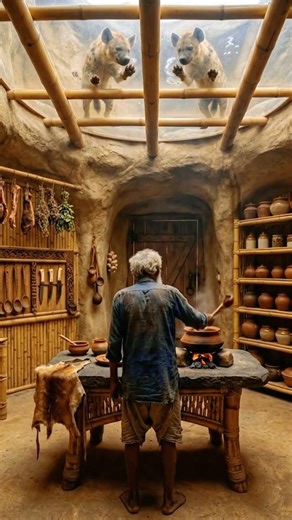 He built a shelter in the wilderness