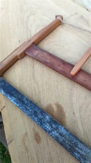 Selbst gebaute Gestellsäge inspiriert vom Oseberg-Fund