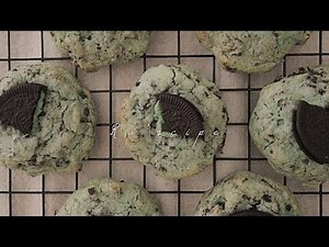 ENG] 바삭하고 쫀득한 민트 오레오 쿠키ㅣ홈베이킹ㅣMint Oreo Cookie Recipe