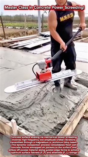 ⚡ Master Class in Concrete Power Screeding! 🛠️